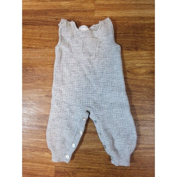 Charabia Gray Infant 3 Month Cashmere Blend Overalls Unisex - Picture 1 of 4
